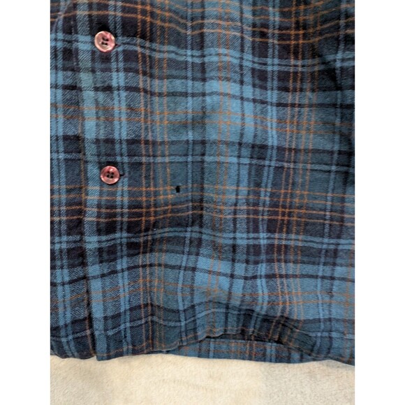 Pendleton Long Sleeve Button Front Shirt Blue Plaid Size Large Lot of 2 DAMAGED - Picture 14 of 16